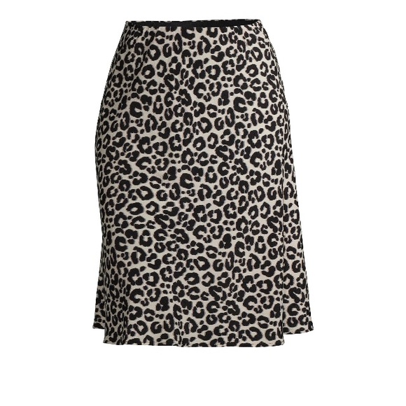 Terra & Sky Women's Plus Size Leopard Slip Skirt - Picture 5 of 5